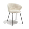 Lot de 2 chaises LUNA velours texturé et pieds noirs