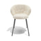 Lot de 2 chaises LUNA velours texturé et pieds noirs