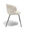 Lot de 2 chaises LUNA velours texturé et pieds noirs