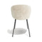 Lot de 2 chaises LUNA velours texturé et pieds noirs