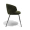 Lot de 2 chaises LUNA velours texturé et pieds noirs
