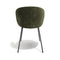 Lot de 2 chaises LUNA velours texturé et pieds noirs