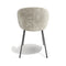 Lot de 2 chaises LUNA velours texturé et pieds noirs