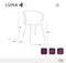 Lot de 2 chaises LUNA velours texturé et pieds noirs