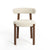 Lot de 2 chaises JUNA velours chenillé pieds noyer