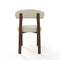 Lot de 2 chaises JUNA velours chenillé pieds noyer