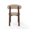 Lot de 2 chaises JUNA velours chenillé pieds noyer