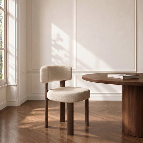 Lot de 2 chaises RICH tissu bouclette
