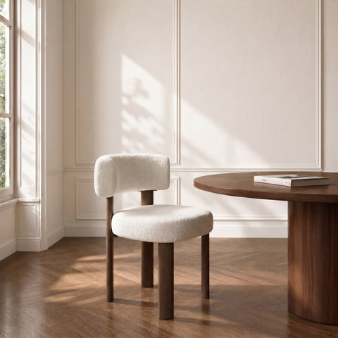Lot de 2 chaises RICH tissu bouclette