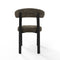 Lot de 2 chaises LINA velours tramé pieds noir