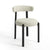 Lot de 2 chaises LINA velours tramé pieds noir