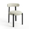Lot de 2 chaises LINA velours tramé pieds noir