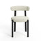 Lot de 2 chaises LINA velours tramé pieds noir