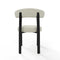 Lot de 2 chaises LINA velours tramé pieds noir