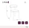 Lot de 2 chaises LINA velours tramé pieds noir