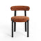 Lot de 2 chaises LINA velours tramé pieds noir