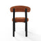 Lot de 2 chaises LINA velours tramé pieds noir