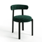 Lot de 2 chaises LINA velours tramé pieds noir