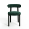 Lot de 2 chaises LINA velours tramé pieds noir