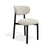 Lot de 2 chaises LUMI tissu bouclette pieds noirs