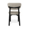 Lot de 2 chaises LUMI tissu bouclette pieds noirs