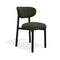 Lot de 2 chaises LUMI tissu bouclette pieds noirs