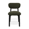 Lot de 2 chaises LUMI tissu bouclette pieds noirs