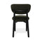 Lot de 2 chaises LUMI tissu bouclette pieds noirs