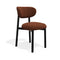 Lot de 2 chaises LUMI tissu bouclette pieds noirs