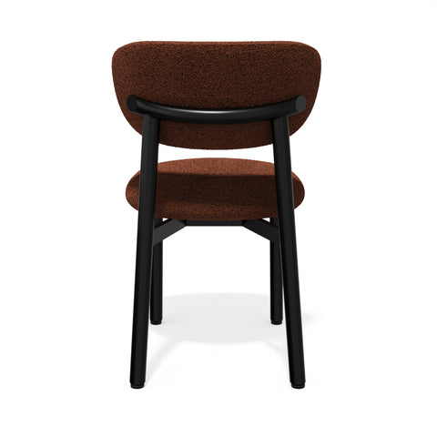 Lot de 2 chaises LUMI tissu bouclette pieds noirs