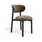 Lot de 2 chaises LUMI velours chenillé pieds noirs