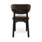 Lot de 2 chaises LUMI velours chenillé pieds noirs