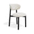 Lot de 2 chaises LUMI velours chenillé pieds noirs