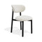 Lot de 2 chaises LUMI velours chenillé pieds noirs