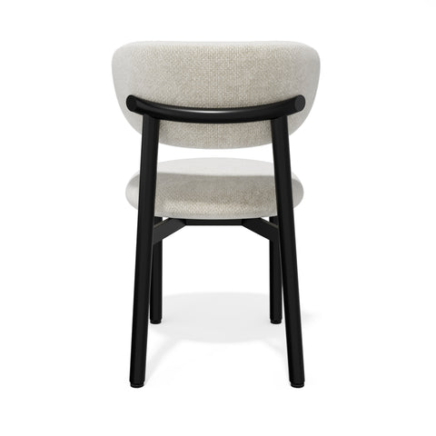 Lot de 2 chaises LUMI velours chenillé pieds noirs