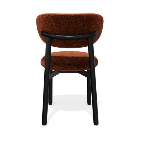 Lot de 2 chaises LUMI velours chenillé pieds noirs