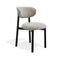 Lot de 2 chaises LUMI velours chenillé pieds noirs