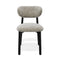 Lot de 2 chaises LUMI velours chenillé pieds noirs