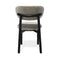 Lot de 2 chaises LUMI velours chenillé pieds noirs