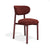 Lot de 2 chaises LUMI velours texturé pieds bordeaux
