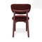 Lot de 2 chaises LUMI velours texturé pieds bordeaux