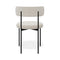Lot de 2 chaises ADELE tissu bouclette pieds noir