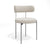 Lot de 2 chaises ADELE tissu bouclette pieds chrome