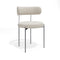 Lot de 2 chaises ADELE tissu bouclette pieds chrome