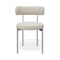Lot de 2 chaises ADELE tissu bouclette pieds chrome