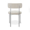 Lot de 2 chaises ADELE tissu bouclette pieds chrome