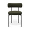 Lot de 2 chaises ADELE tissu bouclette pieds noir