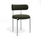 Lot de 2 chaises ADELE tissu bouclette pieds chrome