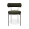 Lot de 2 chaises ADELE tissu bouclette pieds chrome
