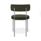 Lot de 2 chaises ADELE tissu bouclette pieds chrome
